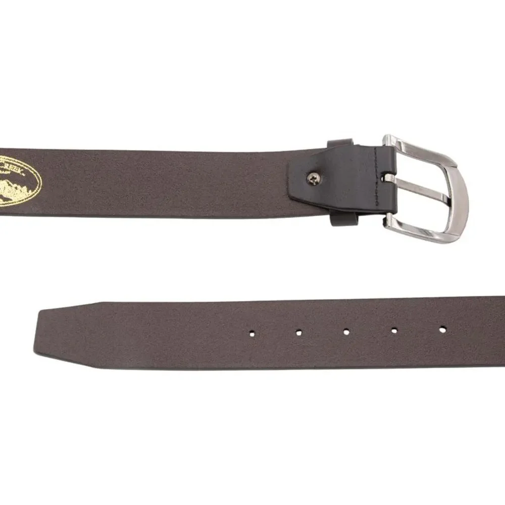 Woodland Creek Men's Embossed Brown Leather Fisherman's Belt, 44